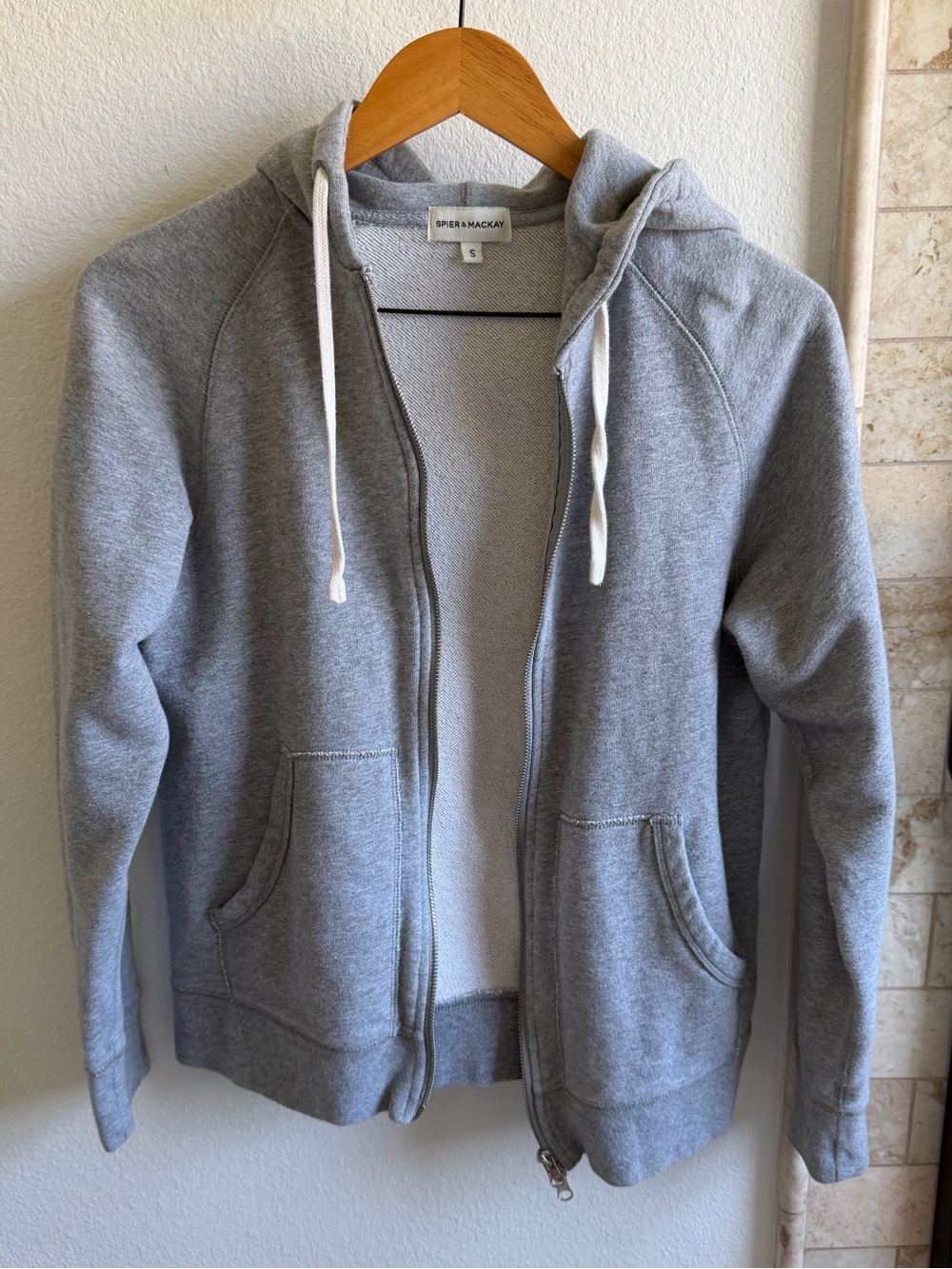 Men’s Spier & Mackay full zip hoodie in grey - size small